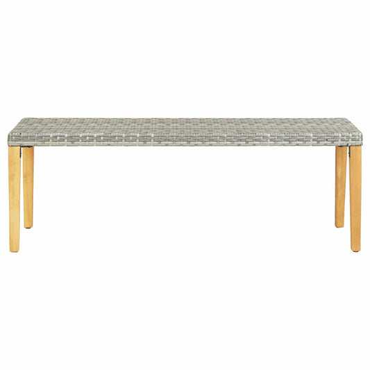 46487 vidaXL Garden Bench 80 cm Poly Rattan Grey