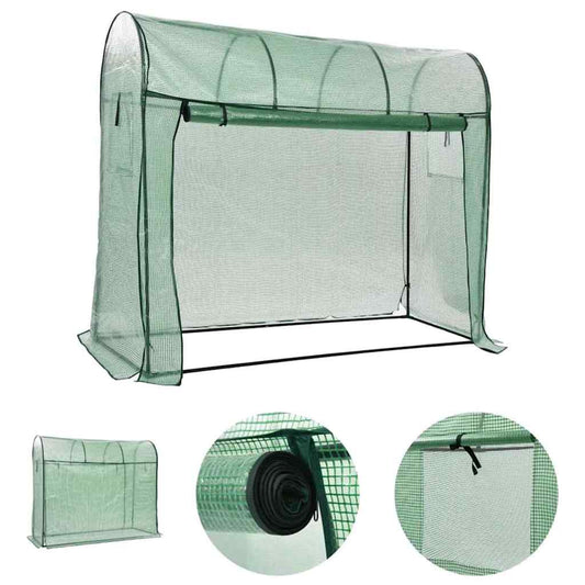 46916 vidaXL Greenhouse with Zippered Door 200x80x170 cm