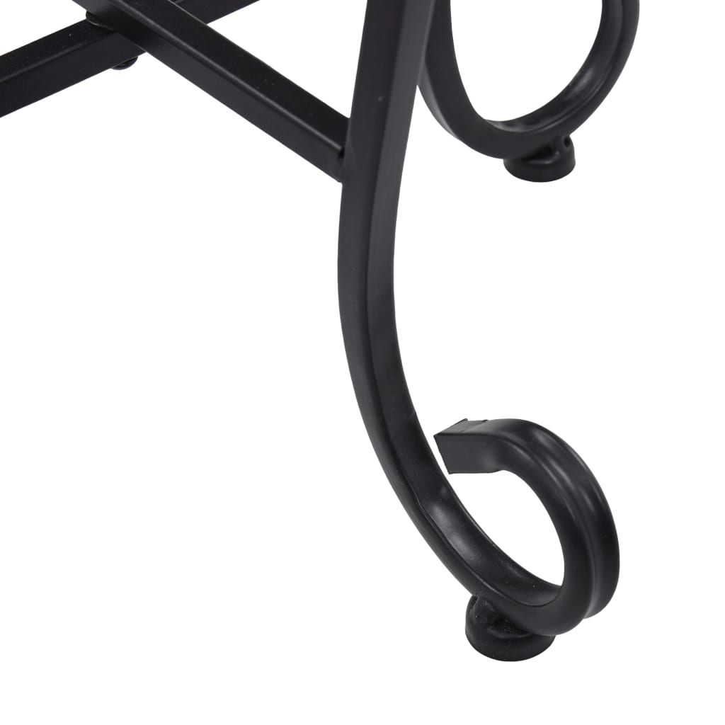 vidaXL Table | Set of 3 | Black and White | Iron and Ceramic | Small | Durable
