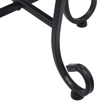 vidaXL Table | Set of 3 | Black and White | Iron and Ceramic | Small | Durable