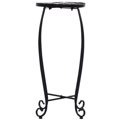 vidaXL Table | Set of 3 | Black and White | Iron and Ceramic | Small | Durable