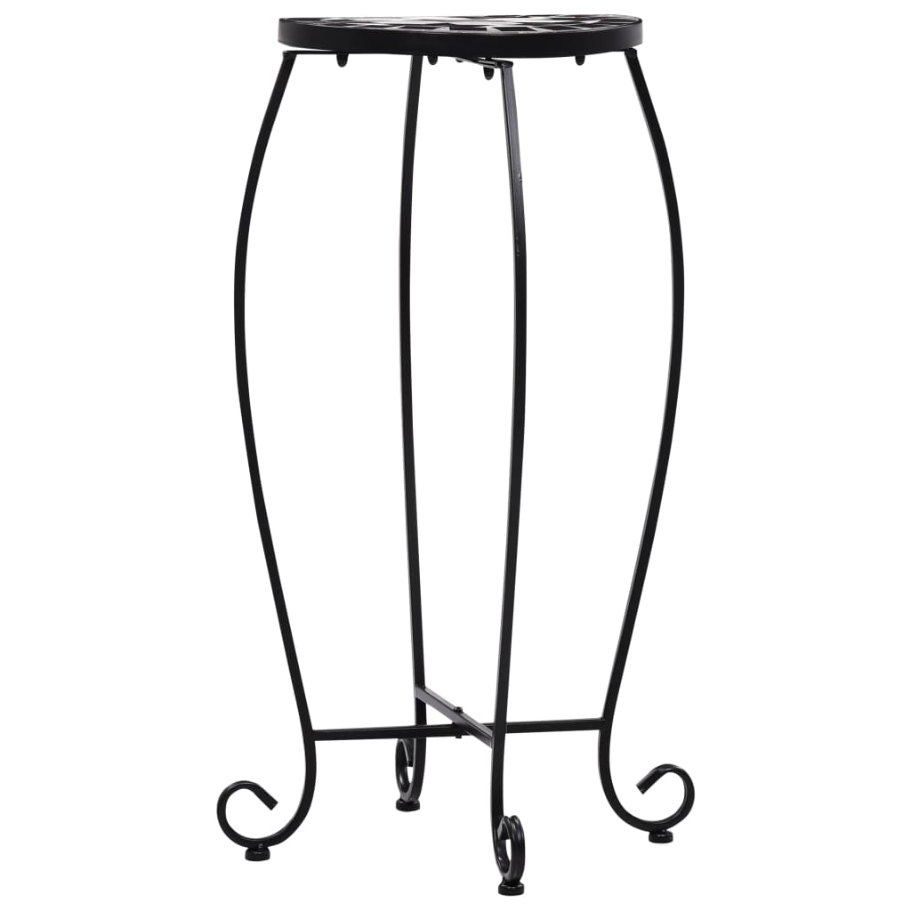 vidaXL Table | Set of 3 | Black and White | Iron and Ceramic | Small | Durable