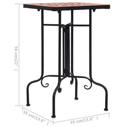 vidaXL Mosaic Side Table Terracotta Ceramic