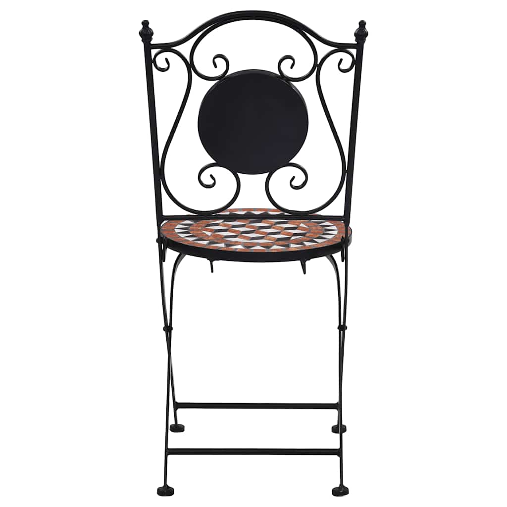 vidaXL Garden Chair | Set of 2 | Brown, Black, Cream