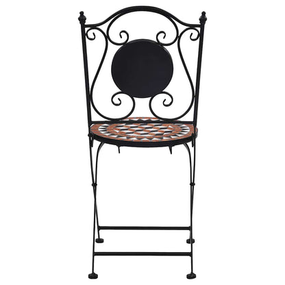 vidaXL Garden Chair | Set of 2 | Brown, Black, Cream