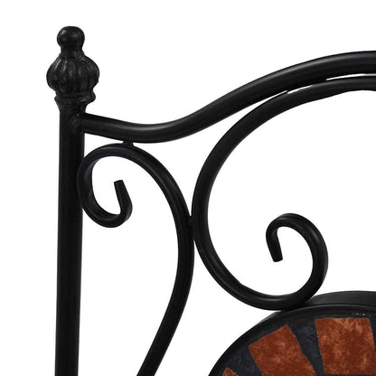 vidaXL Garden Chair | Set of 2 | Brown, Black, Cream