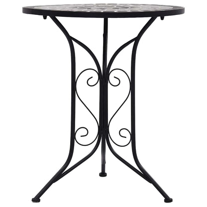 46715 vidaXL Mosaic Bistro Table Grey 60cm Ceramic