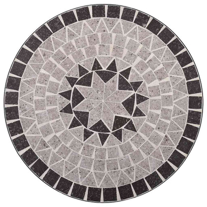 46715 vidaXL Mosaic Bistro Table Grey 60cm Ceramic