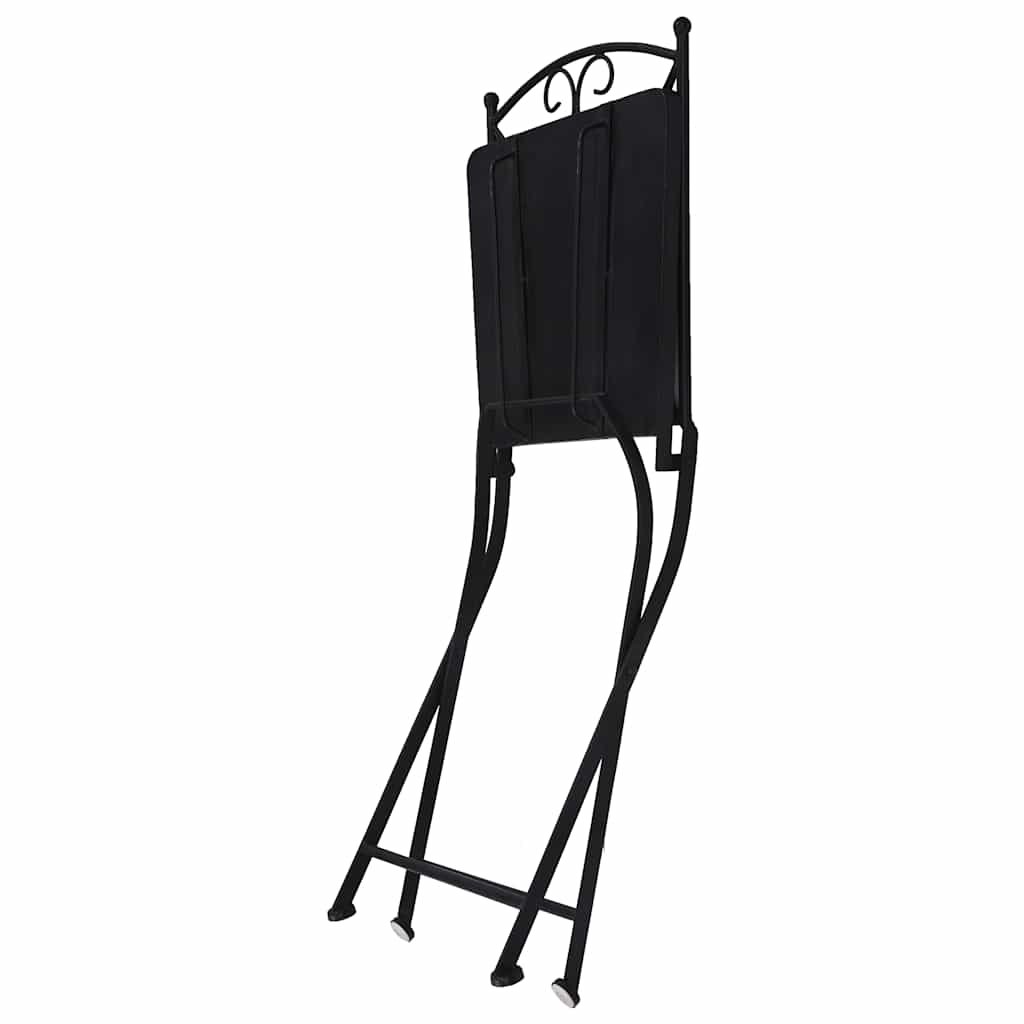vidaXL Garden Chair | Set of 2 | Orange and Grey | Powder-coated iron, Ceramic