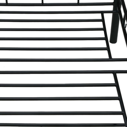 vidaXL Daybed Frame without Mattress Black Metal 90x200cm