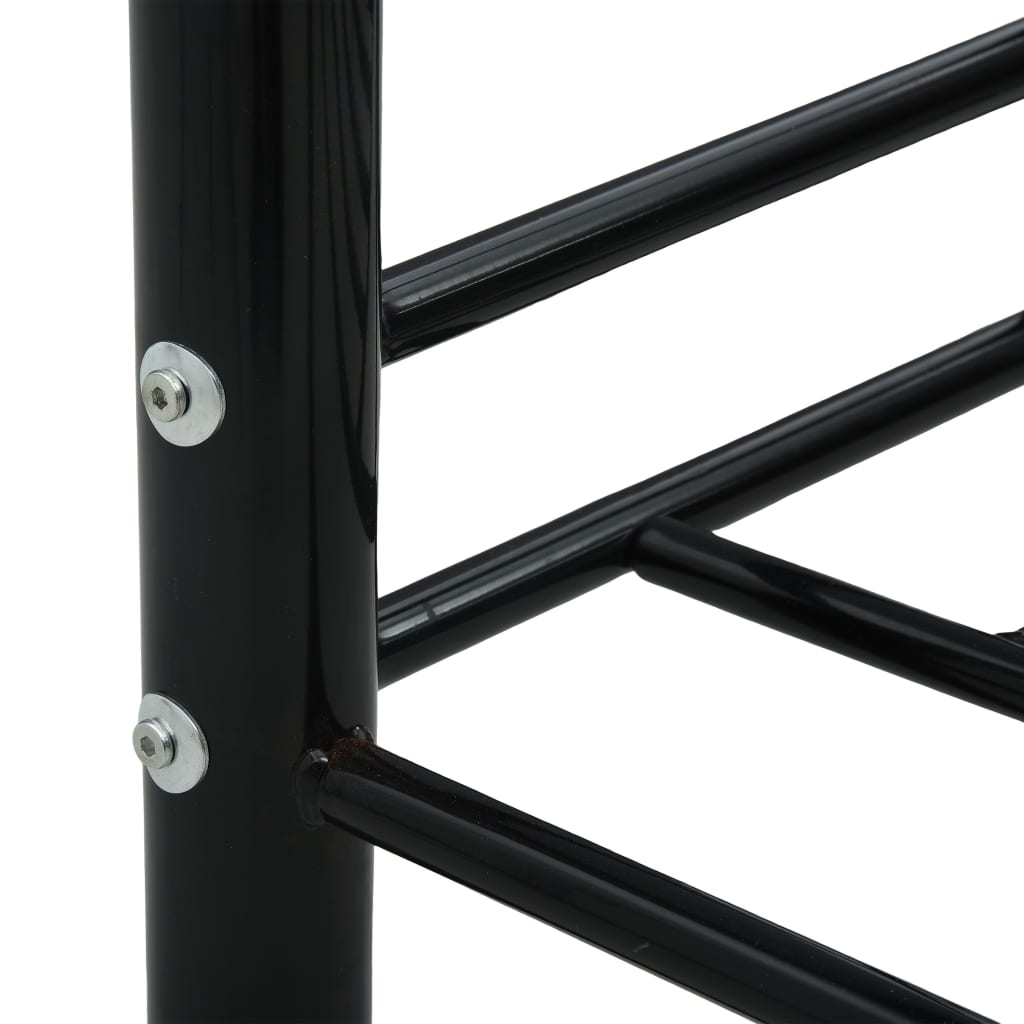 vidaXL Daybed Frame without Mattress Black Metal 90x200cm