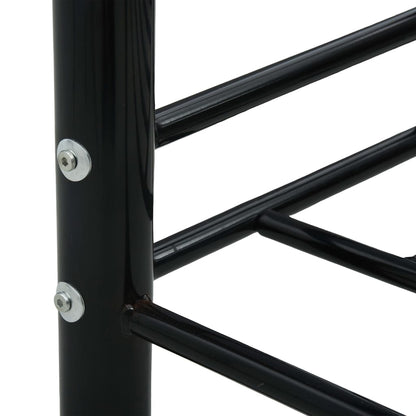 vidaXL Daybed Frame without Mattress Black Metal 90x200cm