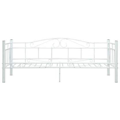 vidaXL Daybed Frame without Mattress White Metal 90x200cm
