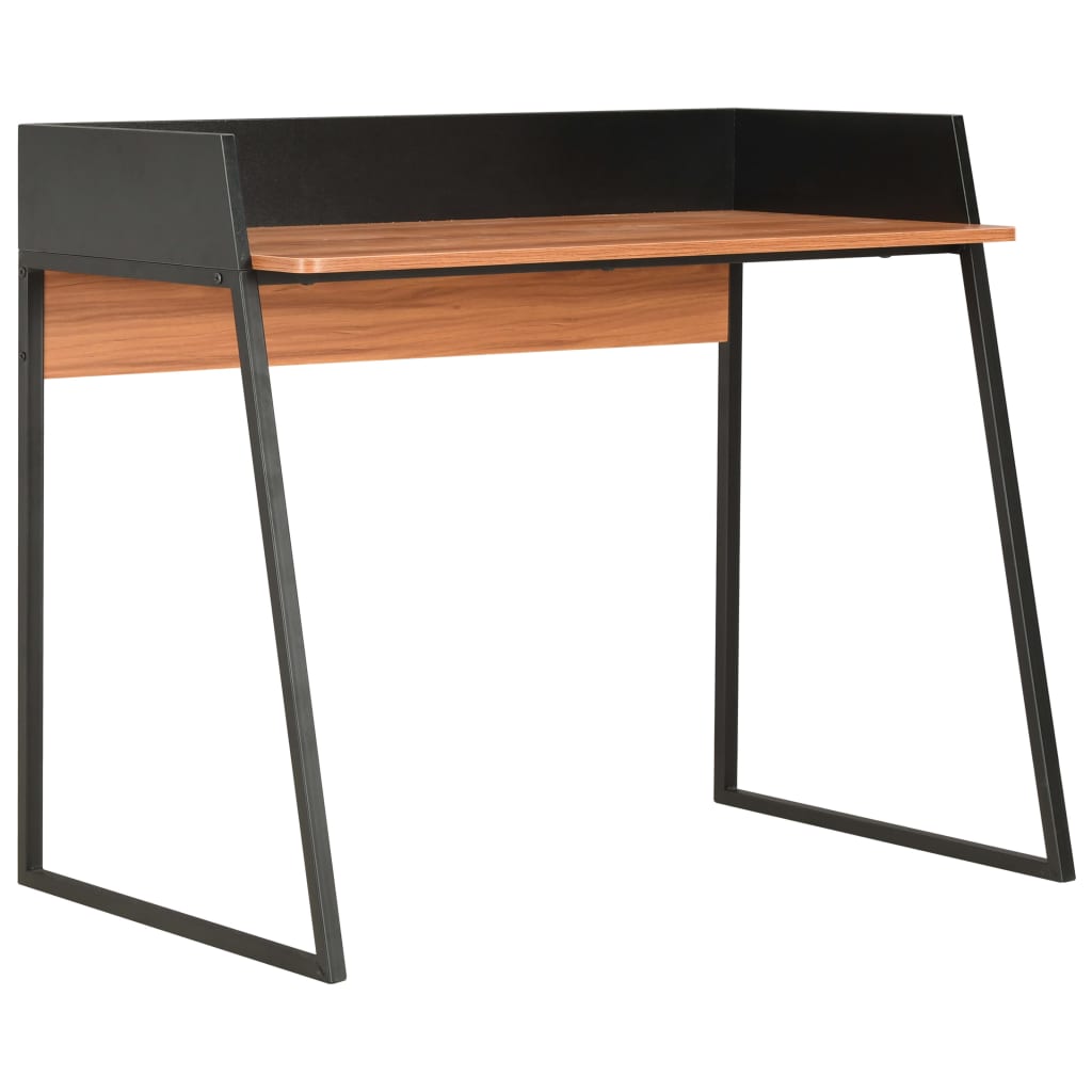 vidaXL Desk | Black and Brown | Engineered wood and powder-coated steel