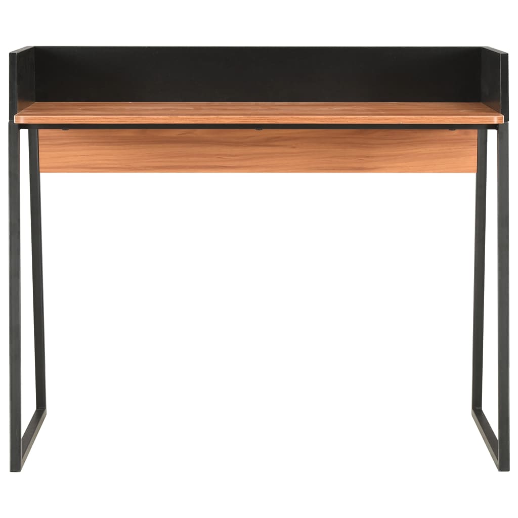 vidaXL Desk | Black and Brown | Engineered wood and powder-coated steel