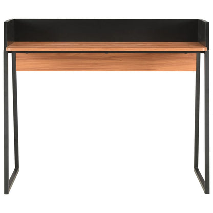 vidaXL Desk | Black and Brown | Engineered wood and powder-coated steel