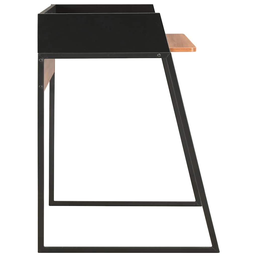 vidaXL Desk | Black and Brown | Engineered wood and powder-coated steel