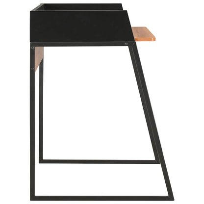 vidaXL Desk | Black and Brown | Engineered wood and powder-coated steel