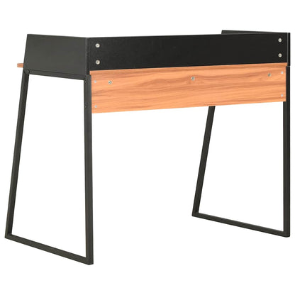 vidaXL Desk | Black and Brown | Engineered wood and powder-coated steel