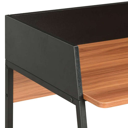 vidaXL Desk | Black and Brown | Engineered wood and powder-coated steel