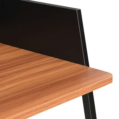 vidaXL Desk | Black and Brown | Engineered wood and powder-coated steel
