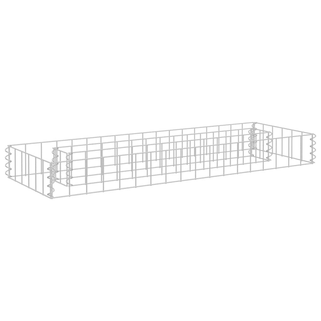 145628 vidaXL Gabion Raised Bed Galvanised Steel 90x30x10 cm
