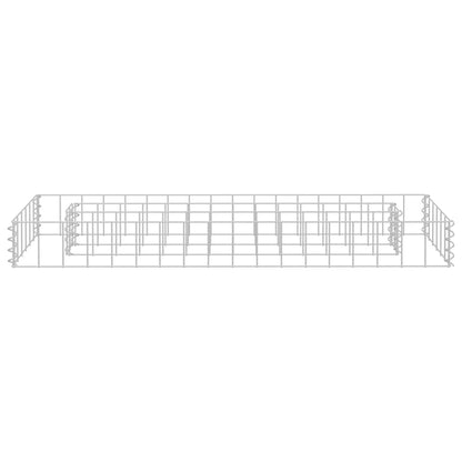 vidaXL Gabion Raised Bed Galvanised Steel 90x30x10 cm