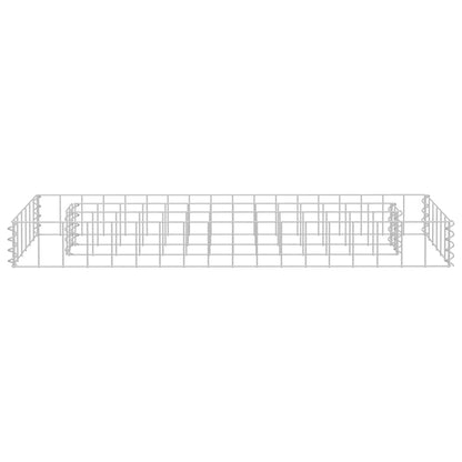 145628 vidaXL Gabion Raised Bed Galvanised Steel 90x30x10 cm