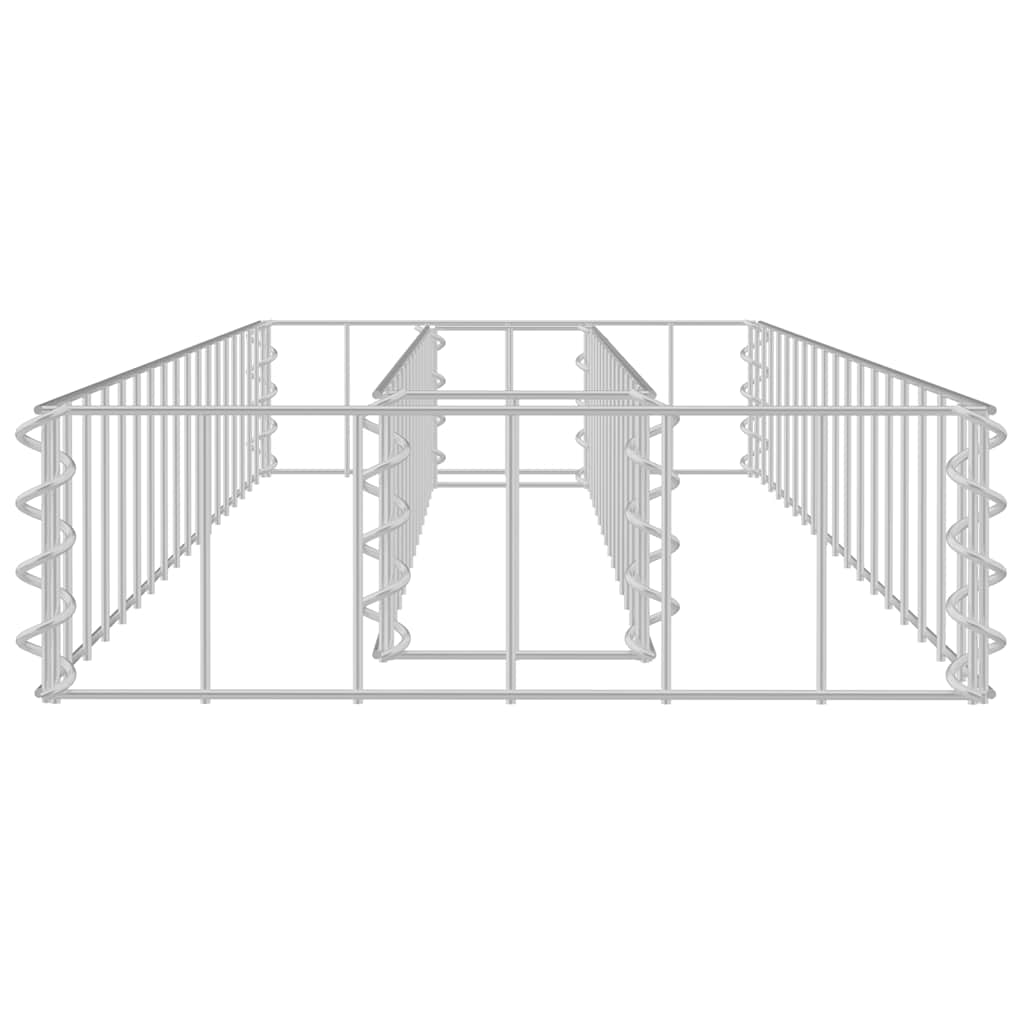 vidaXL Gabion Raised Bed Galvanised Steel 90x30x10 cm