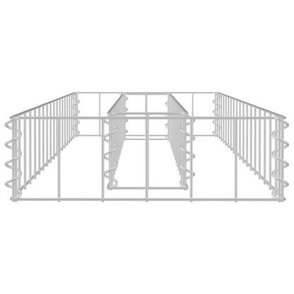 vidaXL Gabion Raised Bed Galvanised Steel 90x30x10 cm