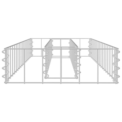 145628 vidaXL Gabion Raised Bed Galvanised Steel 90x30x10 cm