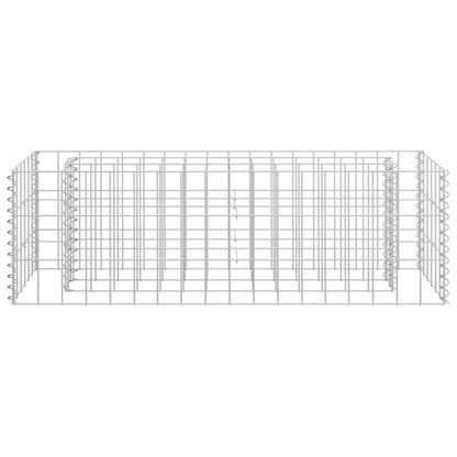 vidaXL Gabion Raised Bed Galvanised Steel 90x30x30 cm