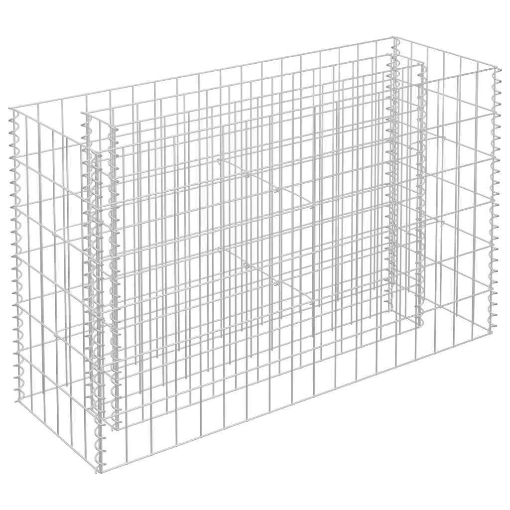 145630 vidaXL Gabion Raised Bed Galvanised Steel 90x30x60 cm