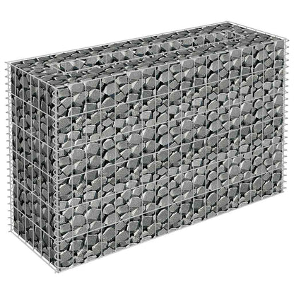 145630 vidaXL Gabion Raised Bed Galvanised Steel 90x30x60 cm