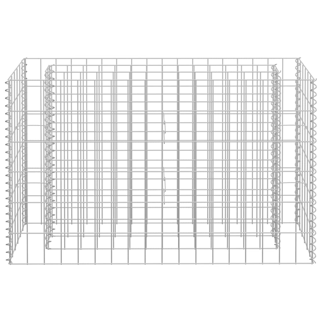145630 vidaXL Gabion Raised Bed Galvanised Steel 90x30x60 cm