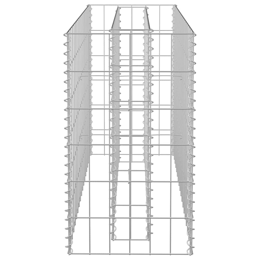 145630 vidaXL Gabion Raised Bed Galvanised Steel 90x30x60 cm