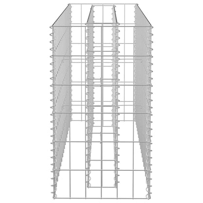 145630 vidaXL Gabion Raised Bed Galvanised Steel 90x30x60 cm