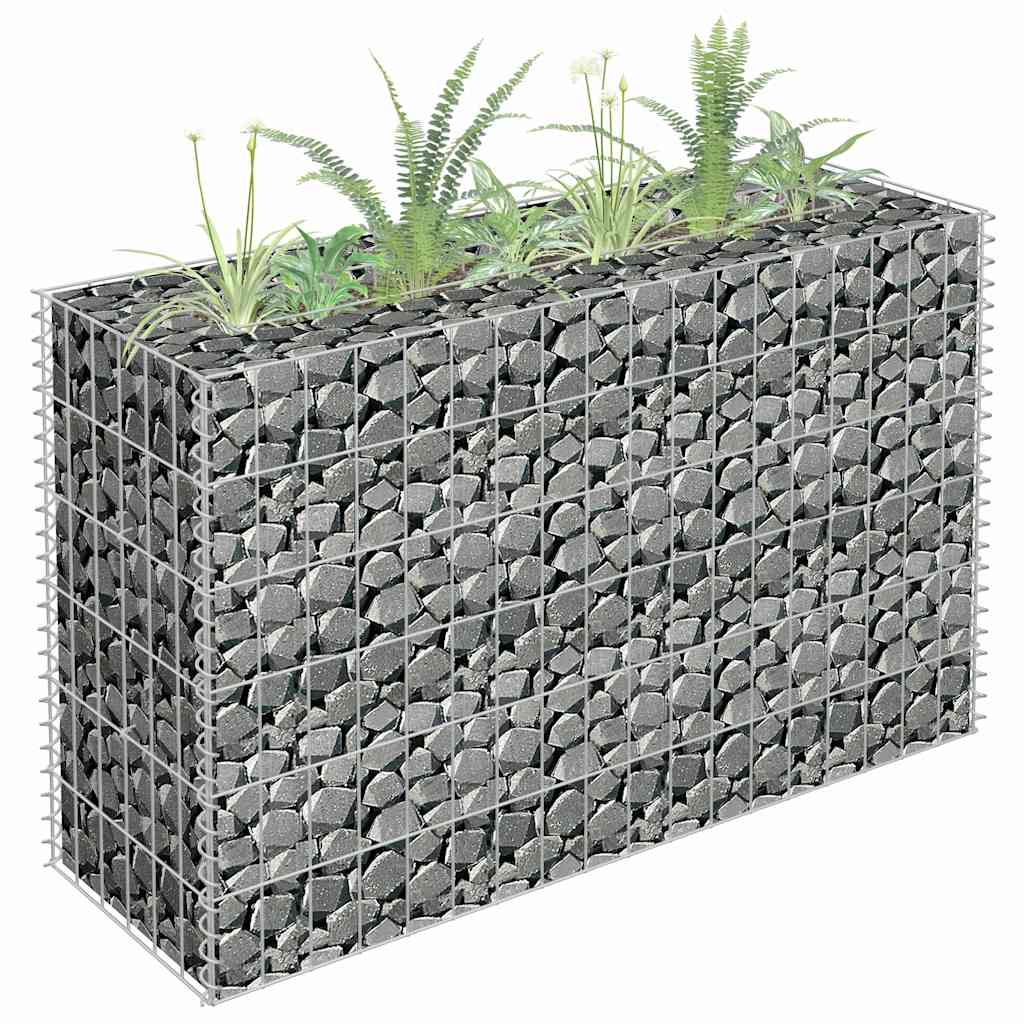 145630 vidaXL Gabion Raised Bed Galvanised Steel 90x30x60 cm