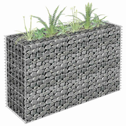 145630 vidaXL Gabion Raised Bed Galvanised Steel 90x30x60 cm