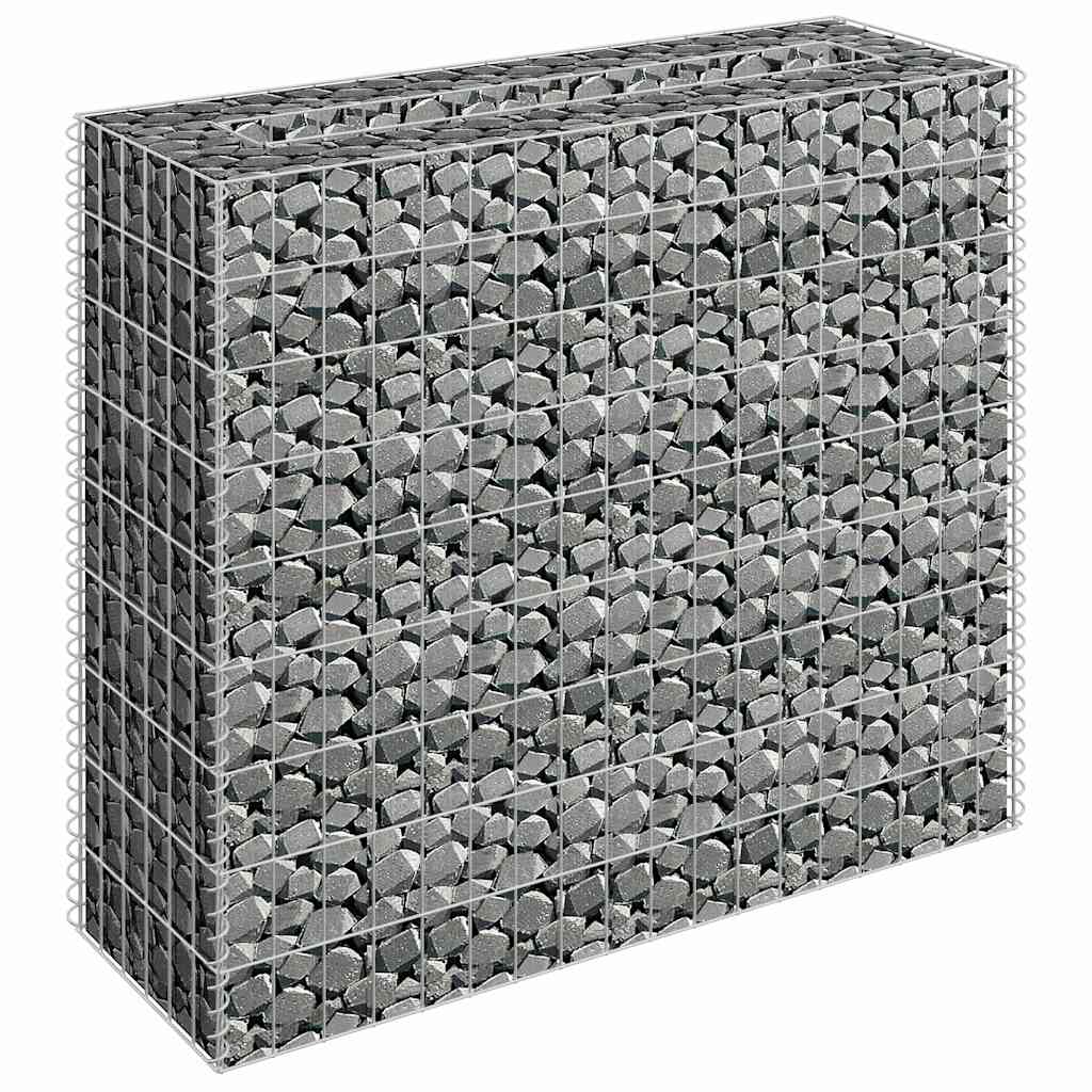 145631 vidaXL Gabion Raised Bed Galvanised Steel 90x30x90 cm