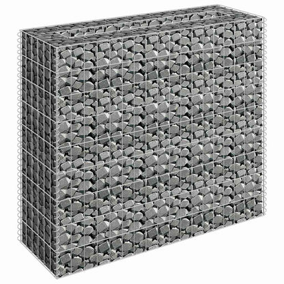 145631 vidaXL Gabion Raised Bed Galvanised Steel 90x30x90 cm