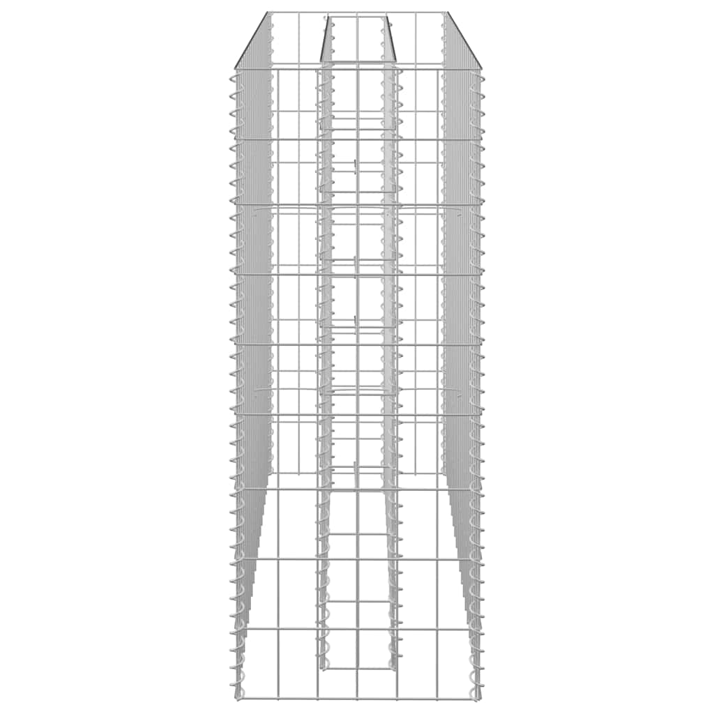 145631 vidaXL Gabion Raised Bed Galvanised Steel 90x30x90 cm