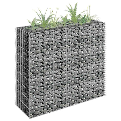 145631 vidaXL Gabion Raised Bed Galvanised Steel 90x30x90 cm