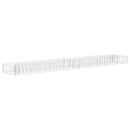 145632 vidaXL Gabion Raised Bed Galvanised Steel 180x30x10 cm