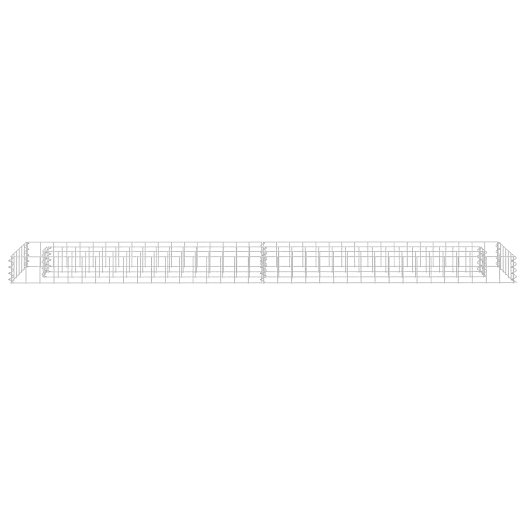 vidaXL Gabion Raised Bed Galvanised Steel 180x30x10 cm