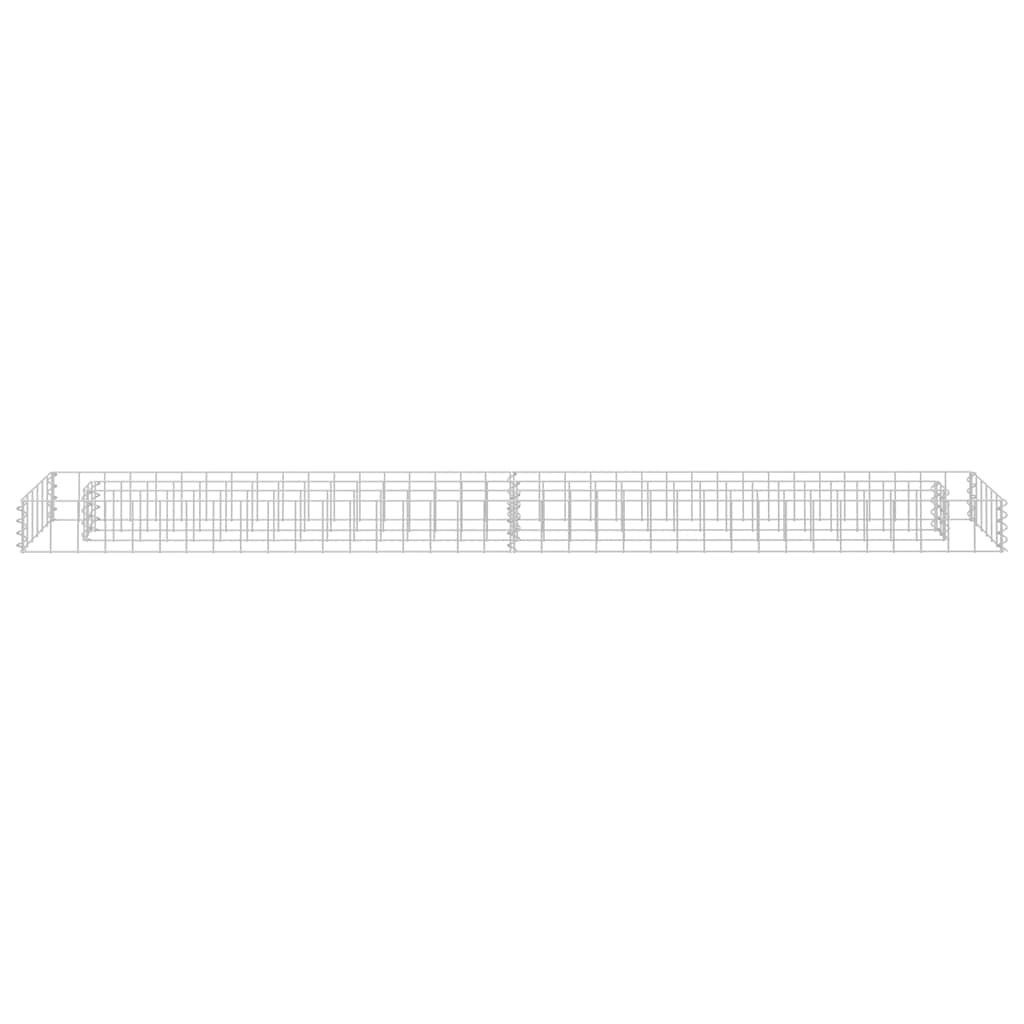 145632 vidaXL Gabion Raised Bed Galvanised Steel 180x30x10 cm