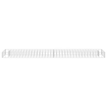 145632 vidaXL Gabion Raised Bed Galvanised Steel 180x30x10 cm