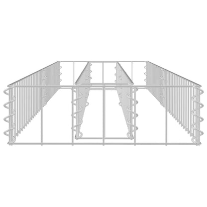 145632 vidaXL Gabion Raised Bed Galvanised Steel 180x30x10 cm