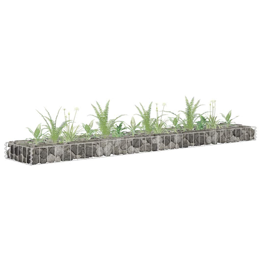 vidaXL Gabion Raised Bed Galvanised Steel 180x30x10 cm