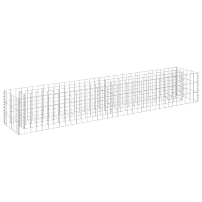 145633 vidaXL Gabion Raised Bed Galvanised Steel 180x30x30 cm